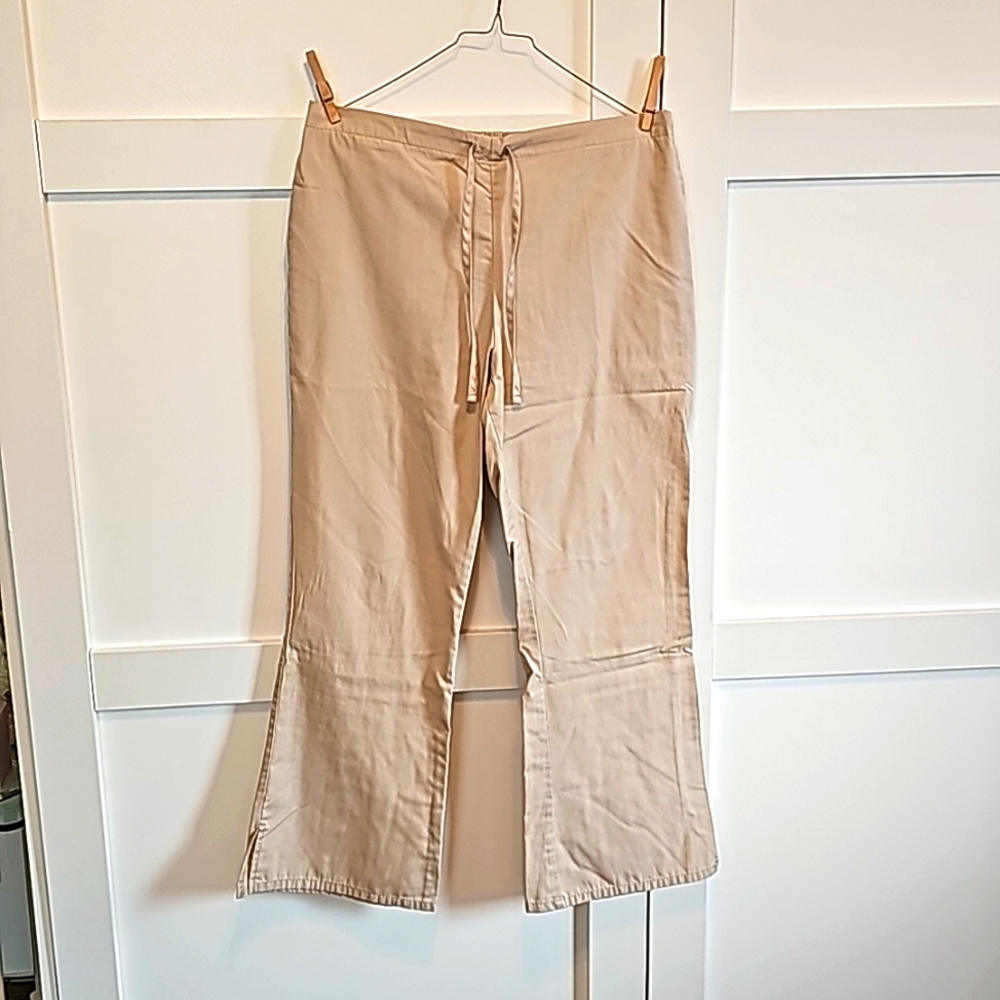Cream Cherokee drawstring scrub pants